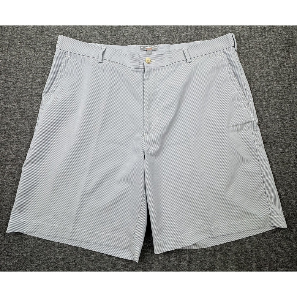 Peter Millar Size 40 Blue Striped Wicking Golf‎ Shorts
